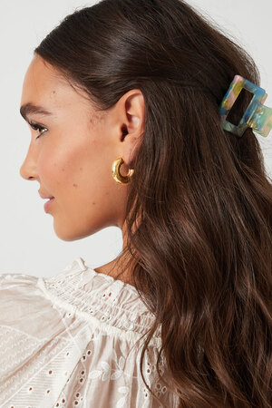 Boucles d'oreilles esthétique basique demi lune - or h5 Image3